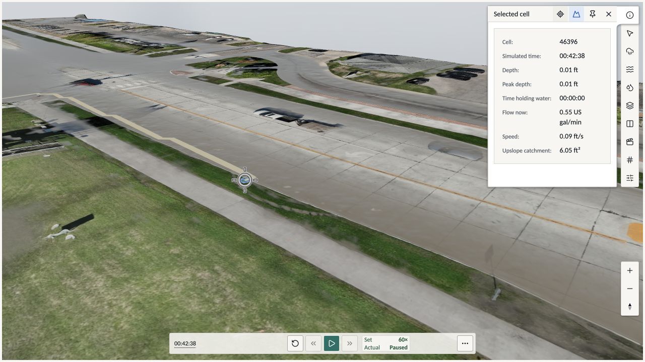 BaseState cell inspection during a rainfall scenario on Northern Drone's 32nd Avenue survey.